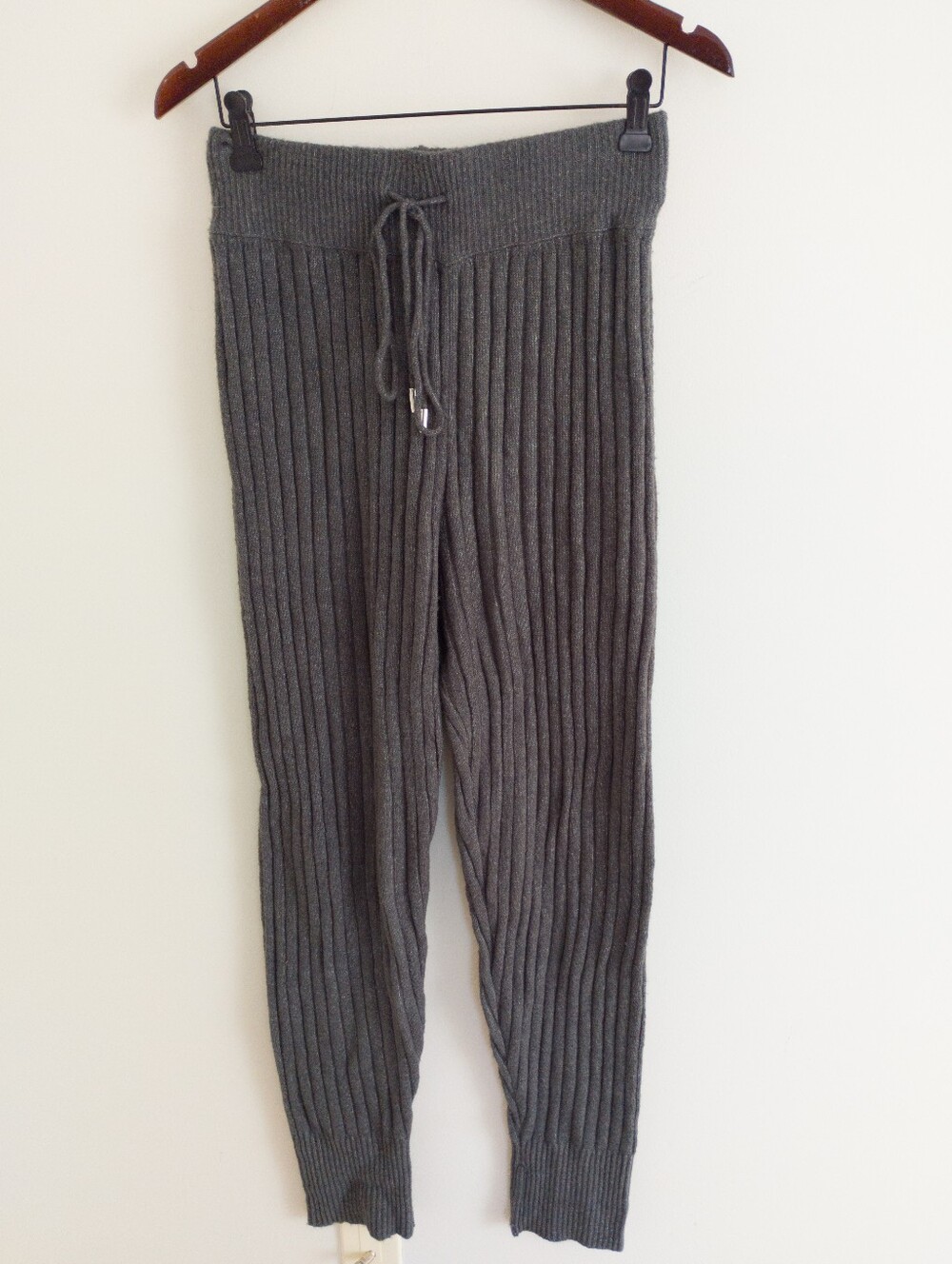 Intimately Free People Around The Clock Ribbed Knit Jogger Charcoal Gray Small